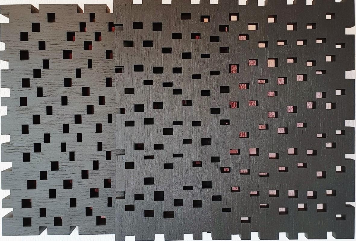 Unknown Abstract Painting - Reflexion ritmique I - contemporary modern geometric sculpture painting relief