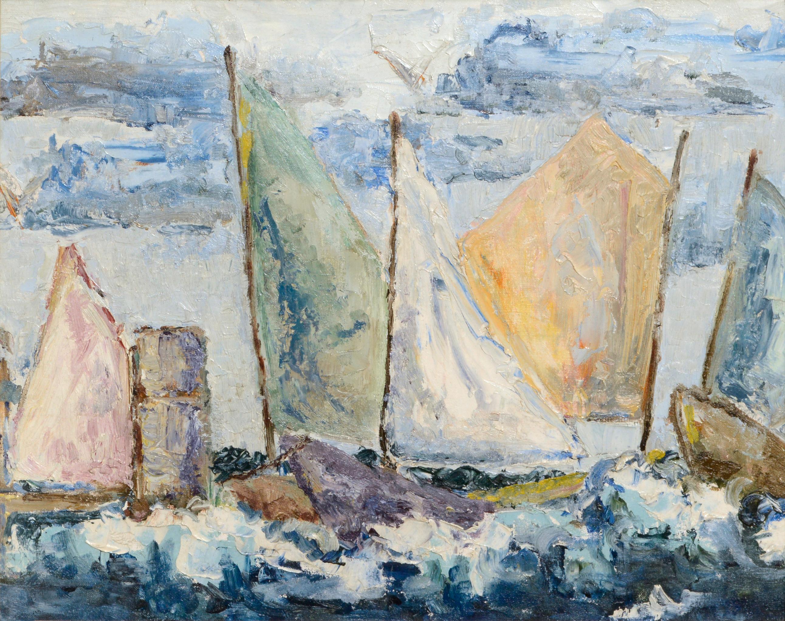 Regatta - Sailboat Race Seascape - Painting by Unknown