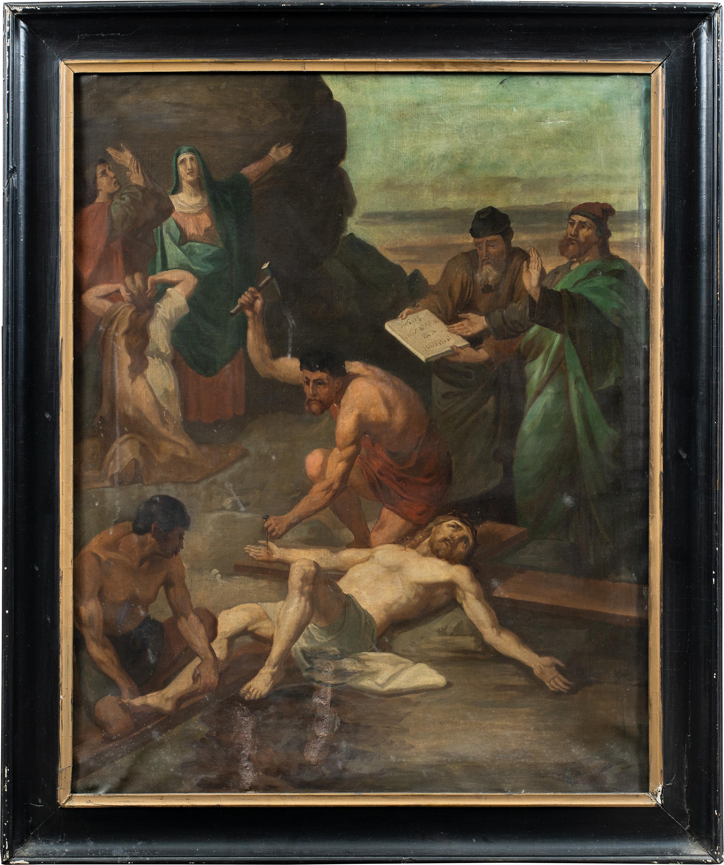 Pittore religioso italiano - 18/19° secolo Gruppo di quattordici dipinti religiosi 7