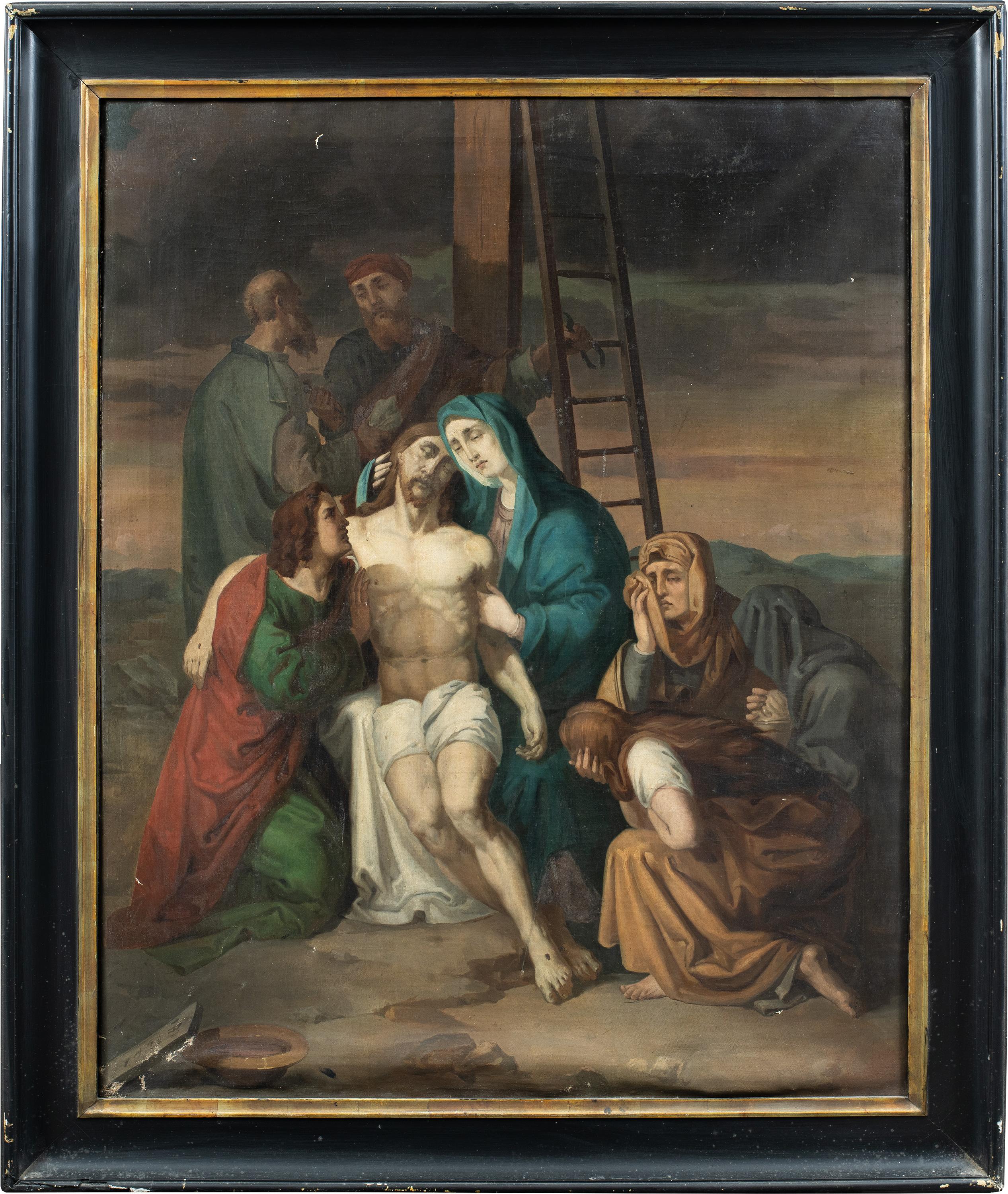 Pittore religioso italiano - 18/19° secolo Gruppo di quattordici dipinti religiosi 9