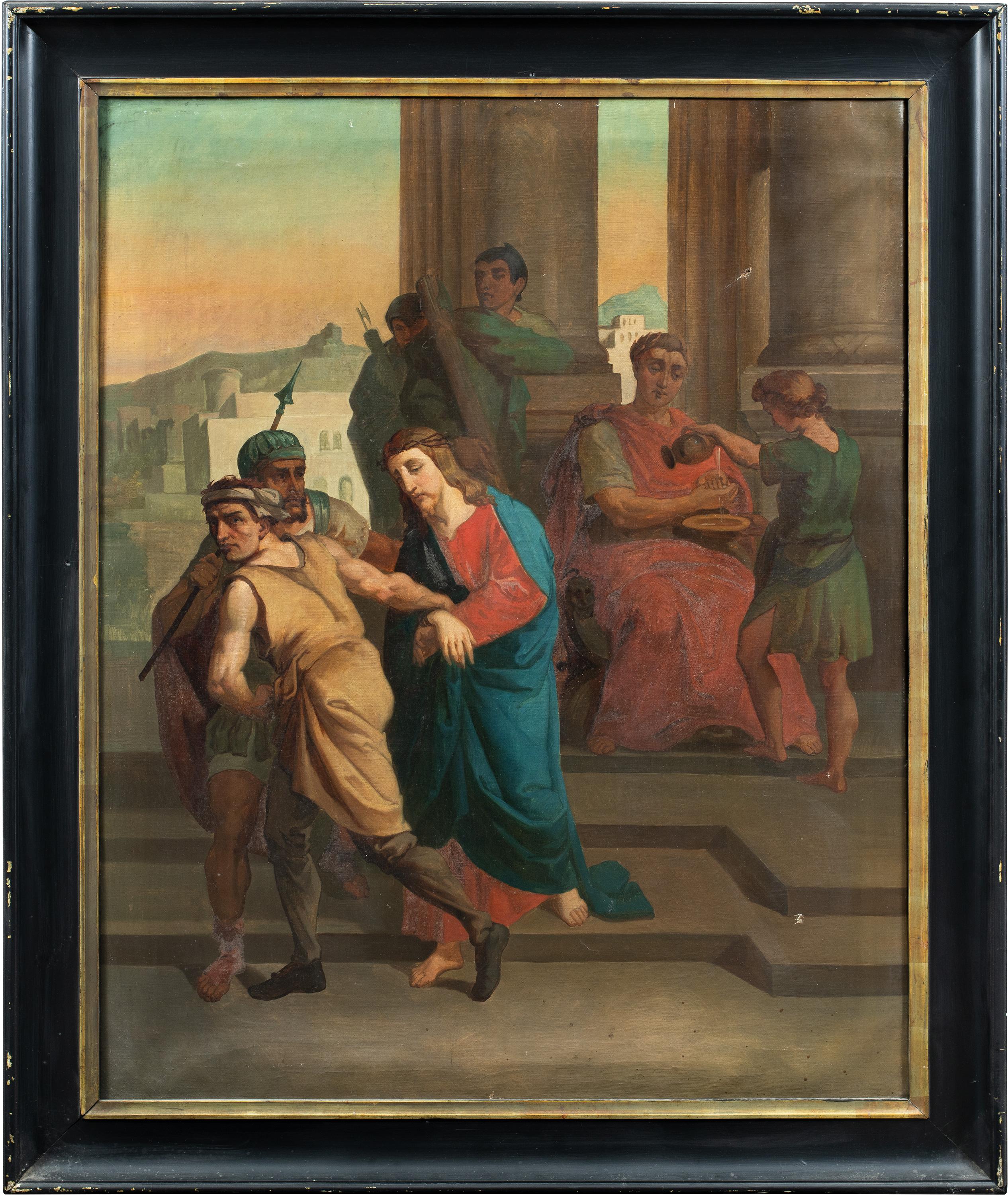Pittore religioso italiano - 18/19° secolo Gruppo di quattordici dipinti religiosi - Painting di Unknown