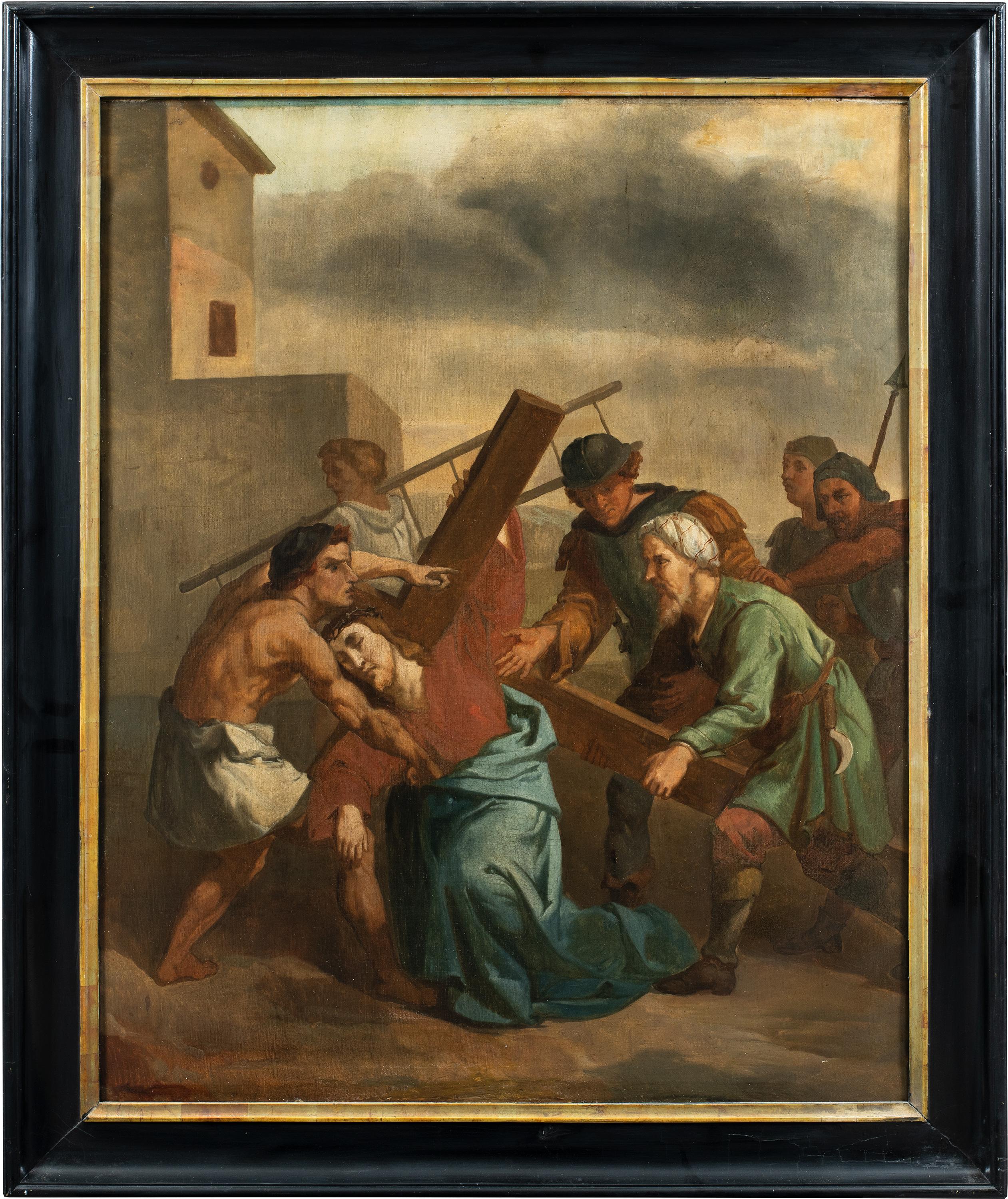 Pittore religioso italiano - 18/19° secolo Gruppo di quattordici dipinti religiosi 1
