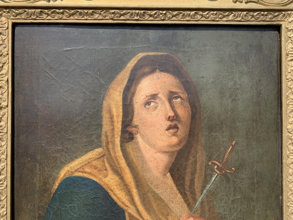 Peintre religieux (école italienne) - Début 19ème peinture figurative - Vierge Madonna - Maîtres anciens Painting par Unknown