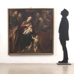 Religious Subject Oil on Canvas Italy XVII Century