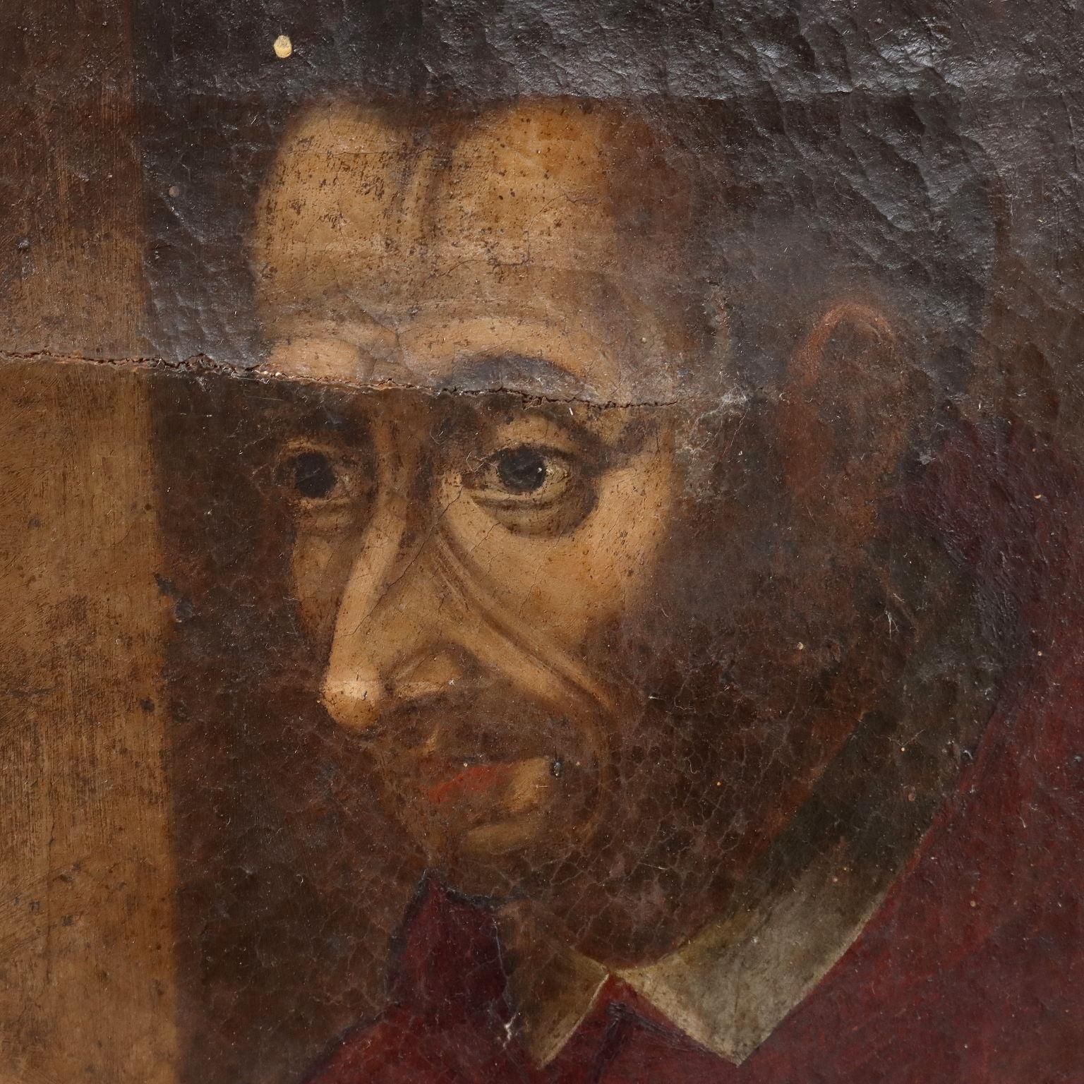 Soggetto religioso Olio su tela Italia XVII secolo in vendita 2