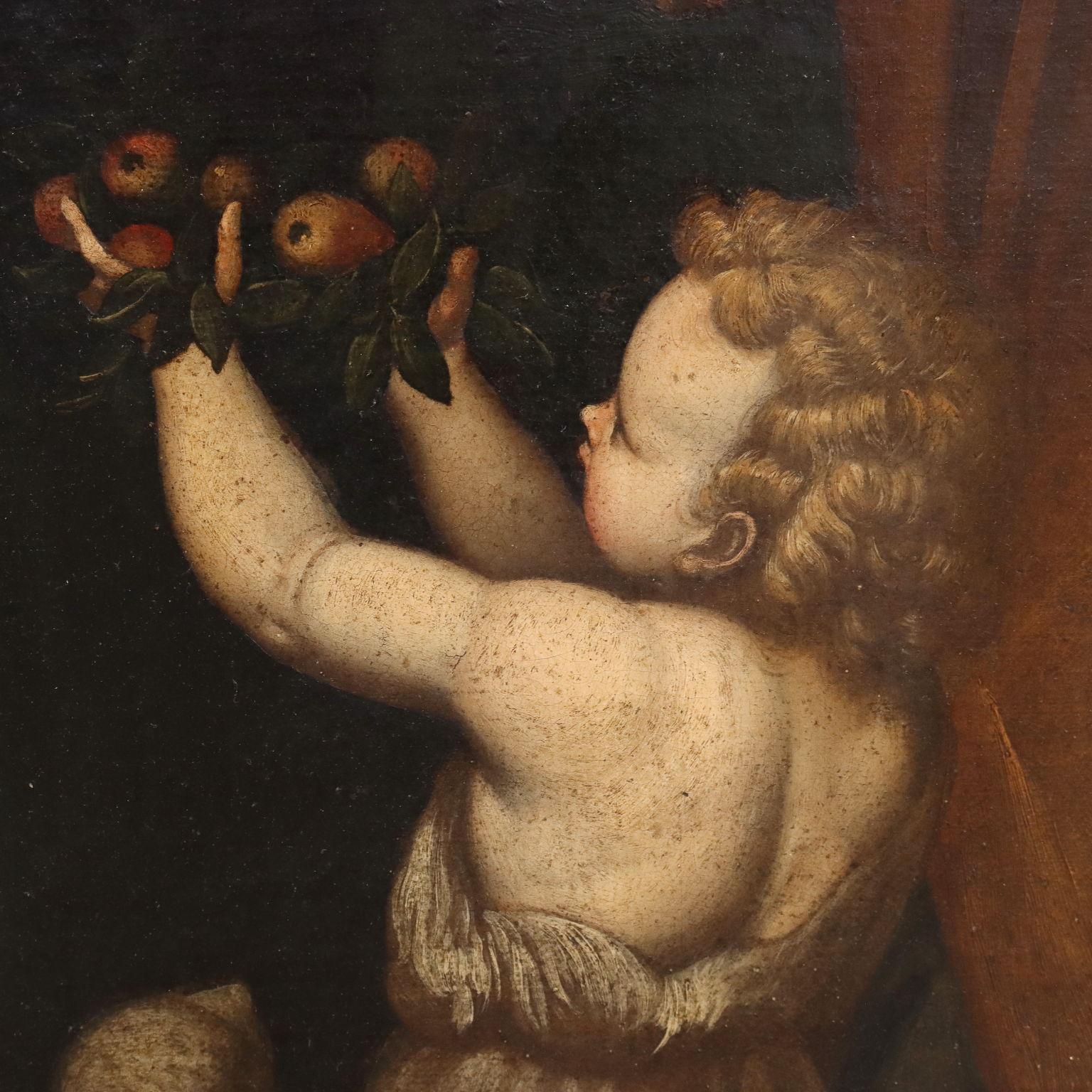 Huile sur toile sur sujet religieux, Italie, XVIIe siècle en vente 3