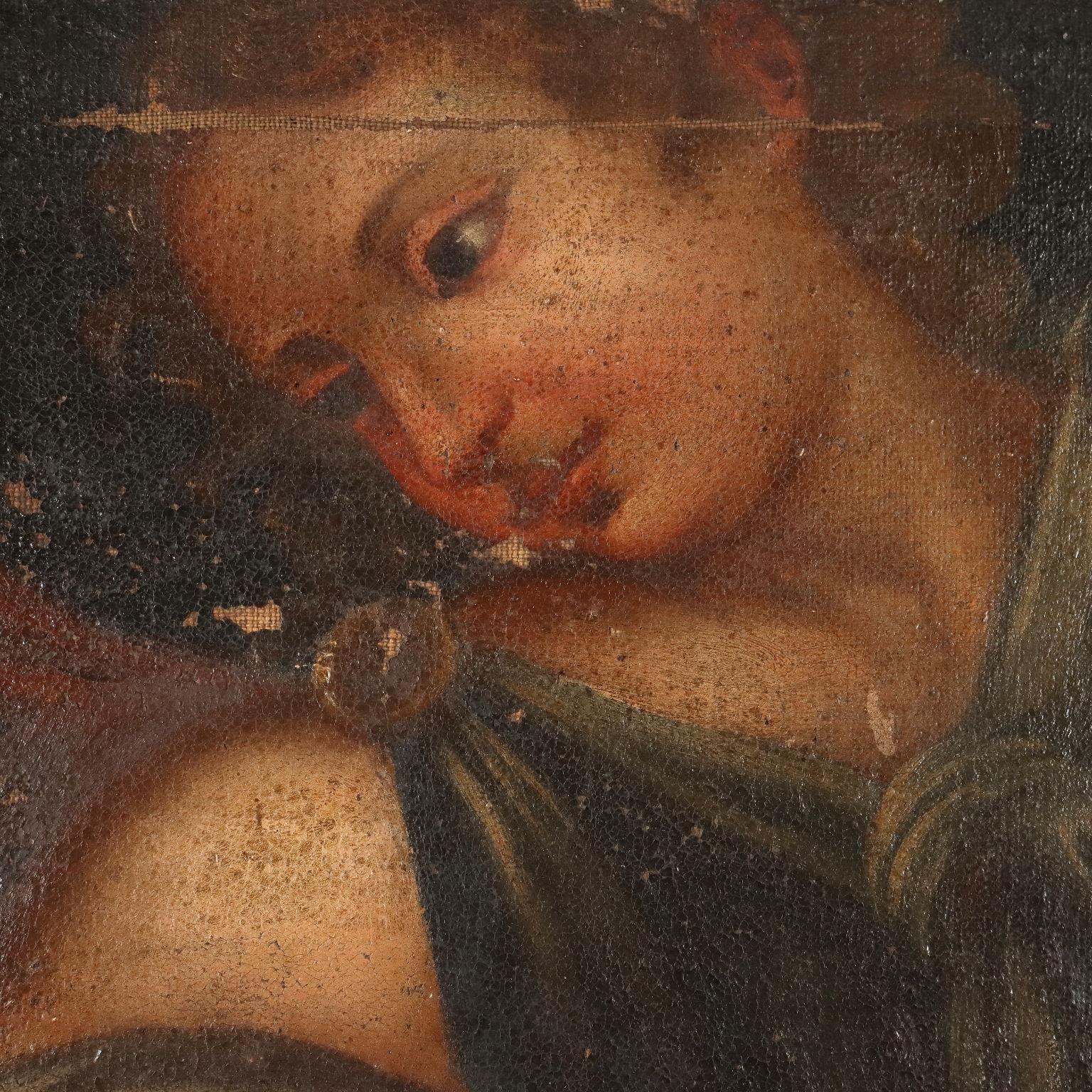 Religious Subject Oil on Canvas Italy XVII Century For Sale 4