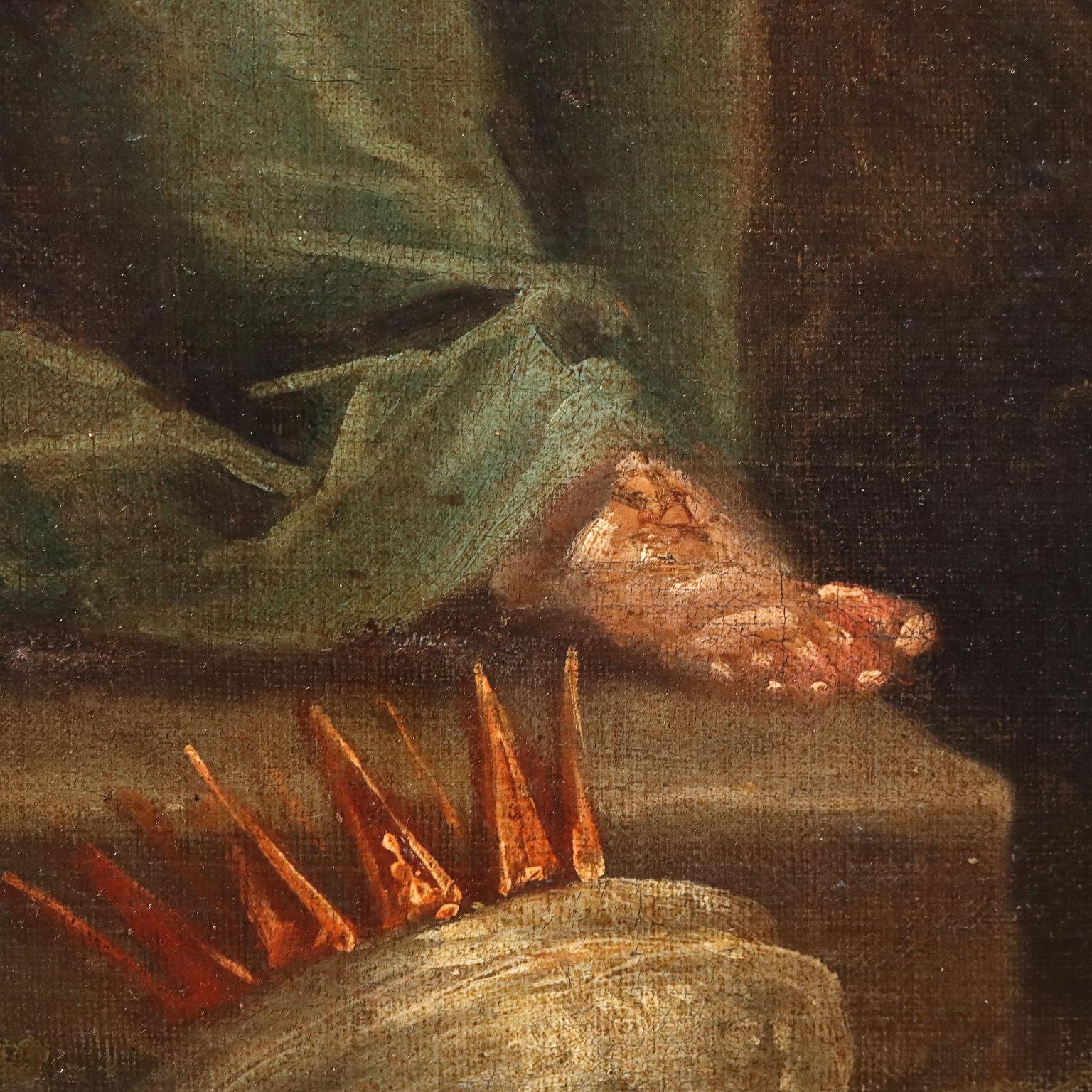 Religious Subject Oil on Canvas Italy XVII-XVIII Century 1