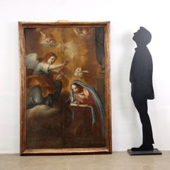 Religious Subject Oil on Wooden Table Italy XVIII Century