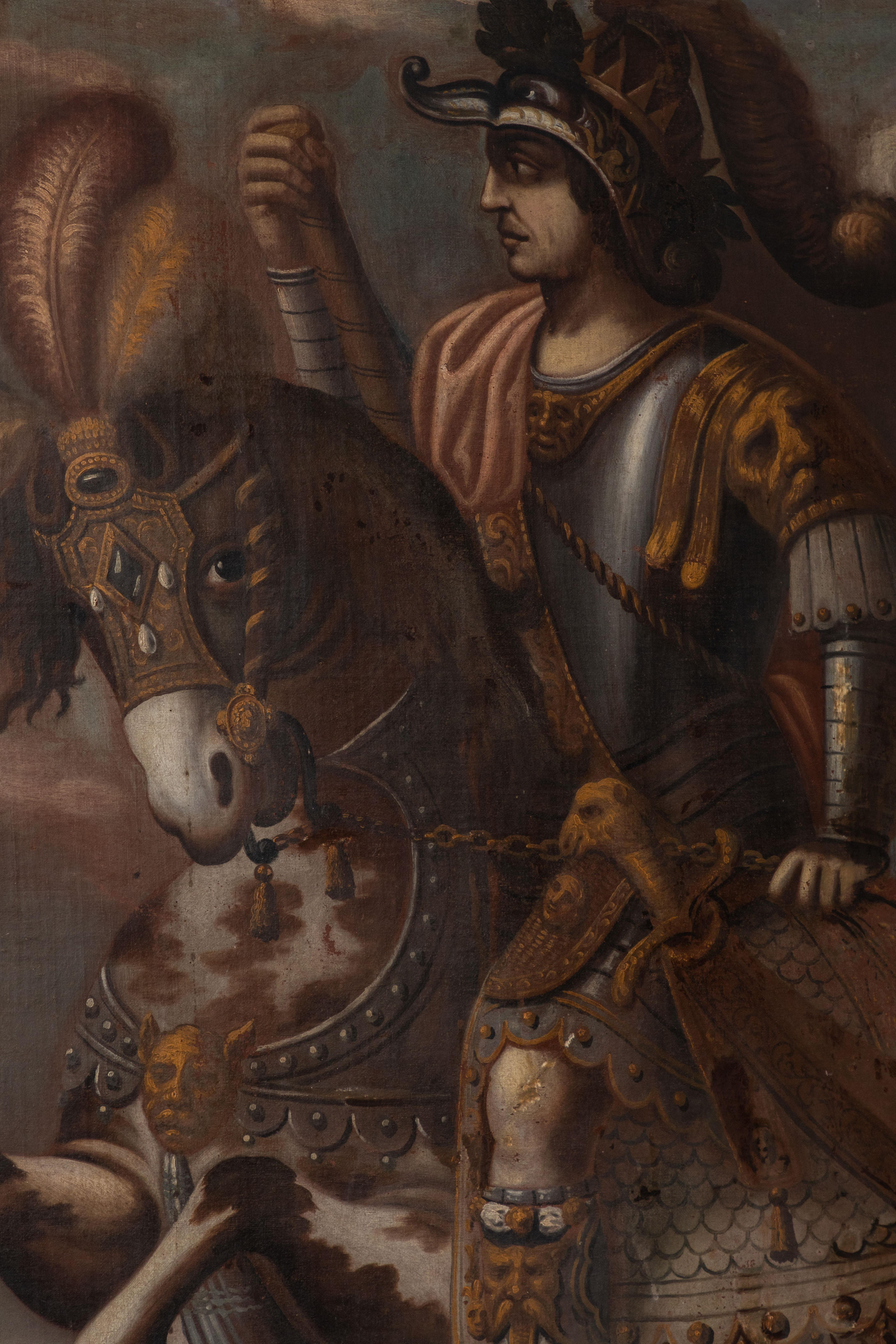 Remarkable Pair of 16th C. Italian Oil Paintings For Sale 6