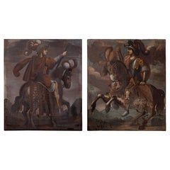 Antique Remarkable Pair of 16th C. Italian Oil Paintings