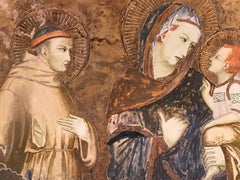 Italienisches Meisterwerk des 18. Jahrhunderts Madonna & Kind nach einem früheren Giotto Fresco