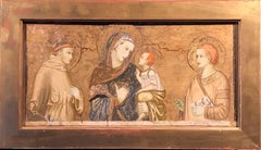 Capolavoro italiano del XVIII secolo Madonna & Child dopo un precedente affresco di Giotto