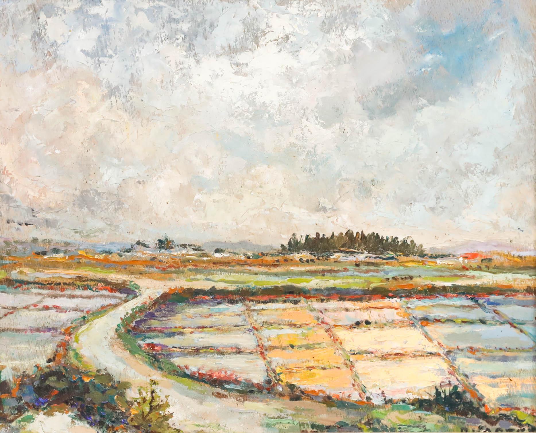 Rene Sartre (1895-1983) - 1962 Oil, La Turballe, France - Painting by Unknown