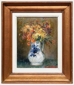 Renee Prinz (1883-1973) - Mid 20th Century Oil, Orange Flowers