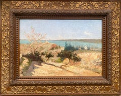 Renoir colours: the path to the lagoon, summer in the South of France painting