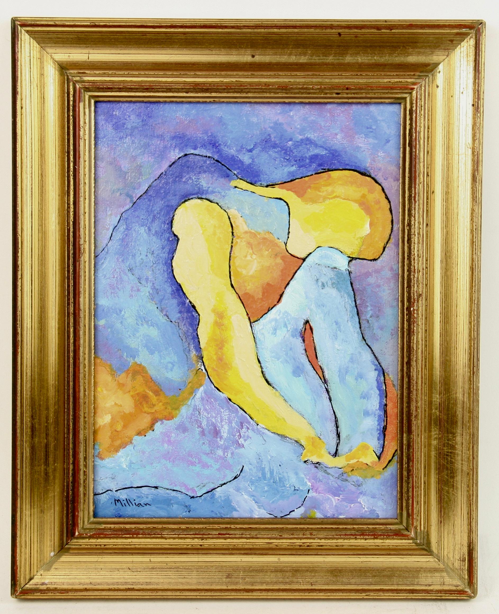 Danseuse au repos Figurative  Résumé en vente 3