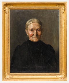 R.H - Framed 1884 Oil, Portrait of an Elderly Lady