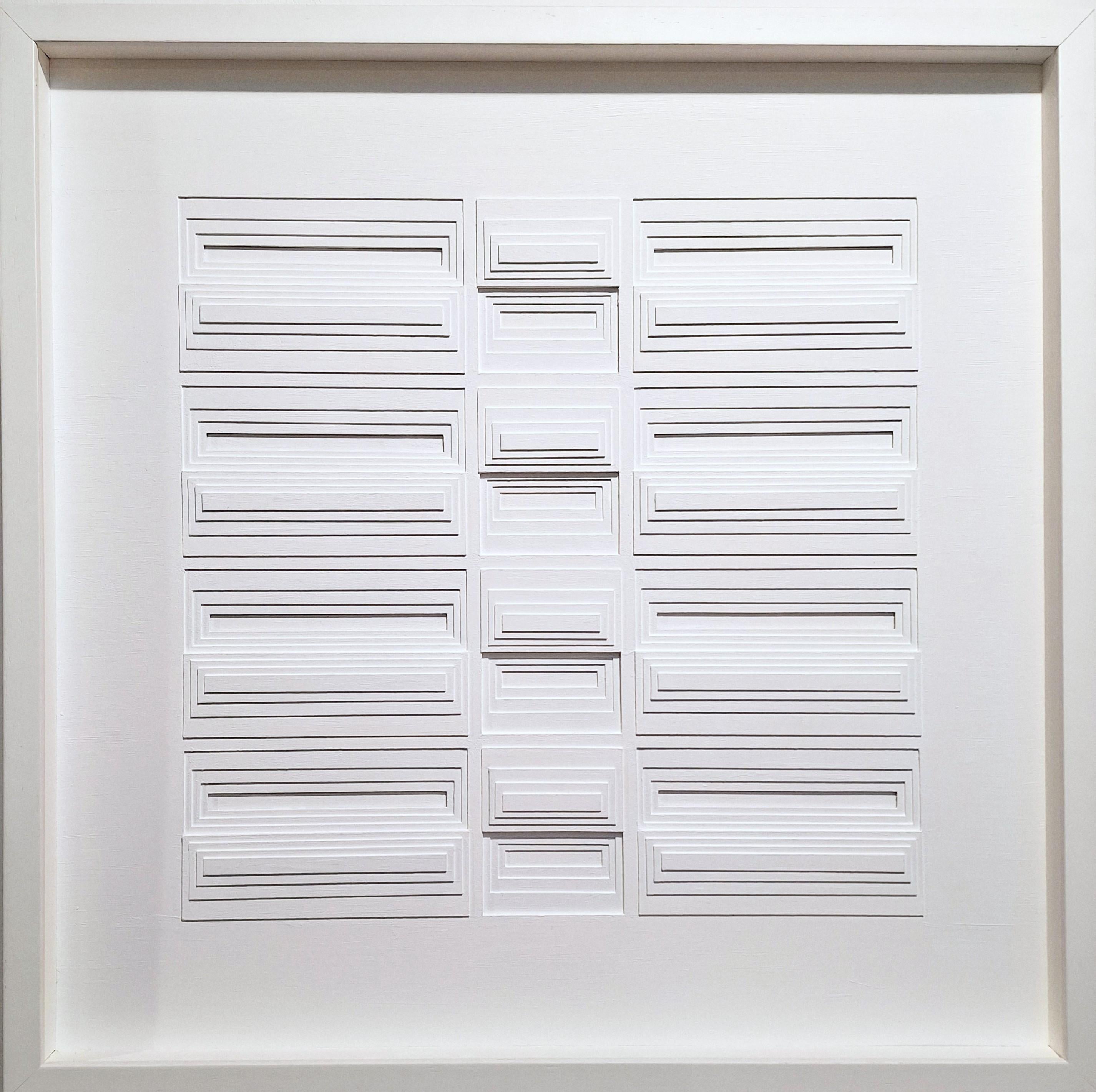 Unknown Abstract Sculpture - Rhythmic columns CZ - contemporary modern abstract painting relief