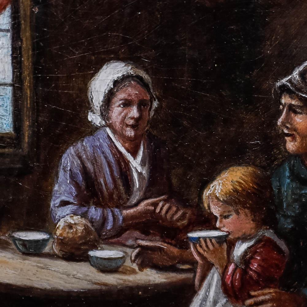 Richard Emsdon - Olio del XX secolo, Colazione di un pescatore 1