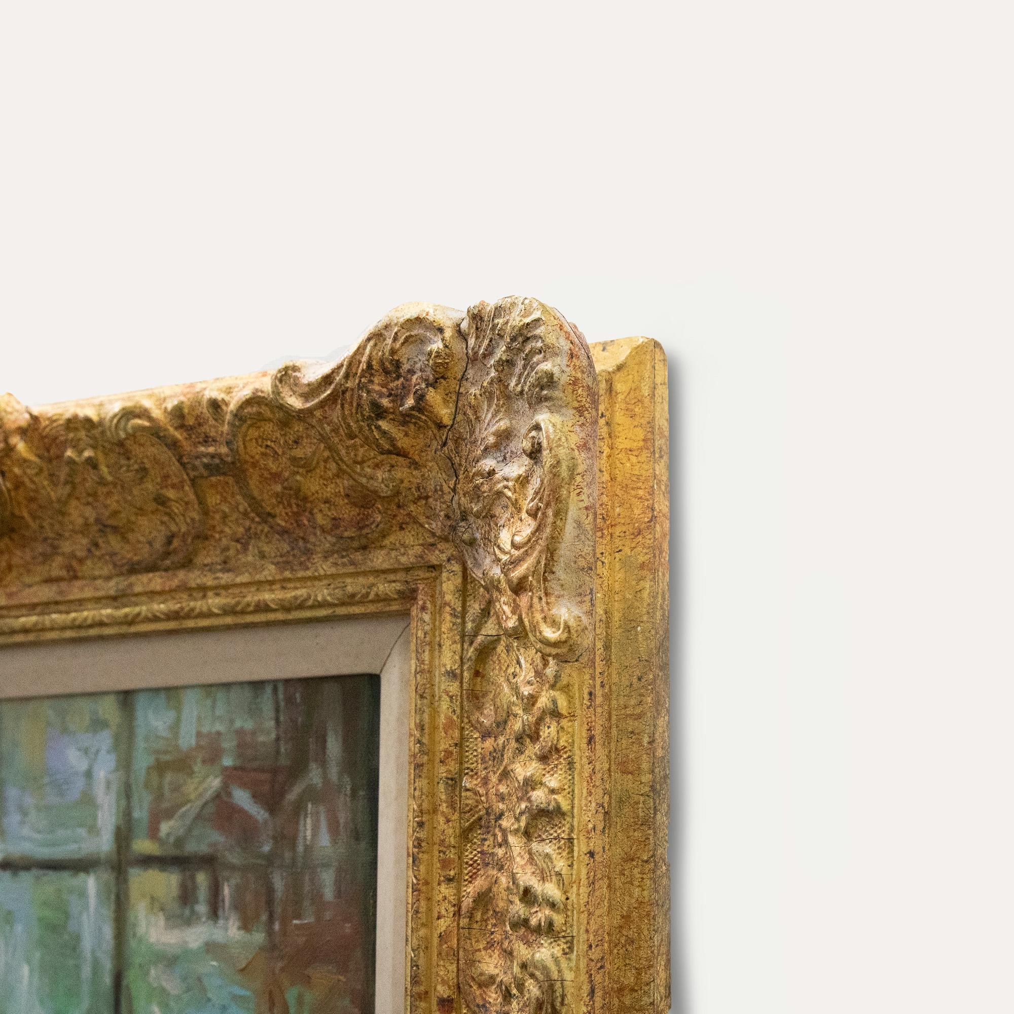 Richard Moore dopo Berthe Morisot - Olio del XX secolo incorniciato, Nella sala da pranzo 2