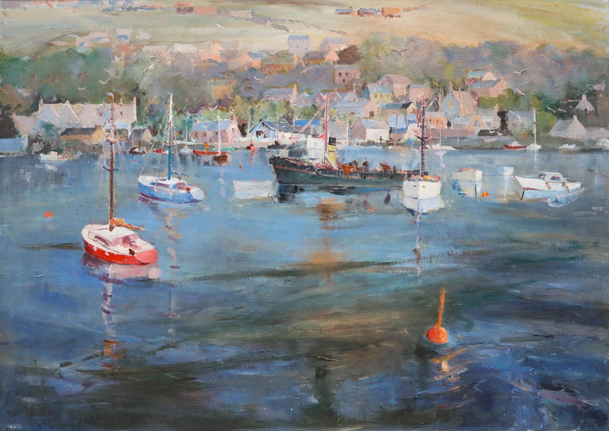 Richard Oliver Bonney (1902-1984) - 20. Jahrhundert Öl, The Waterfront – Painting von Unknown