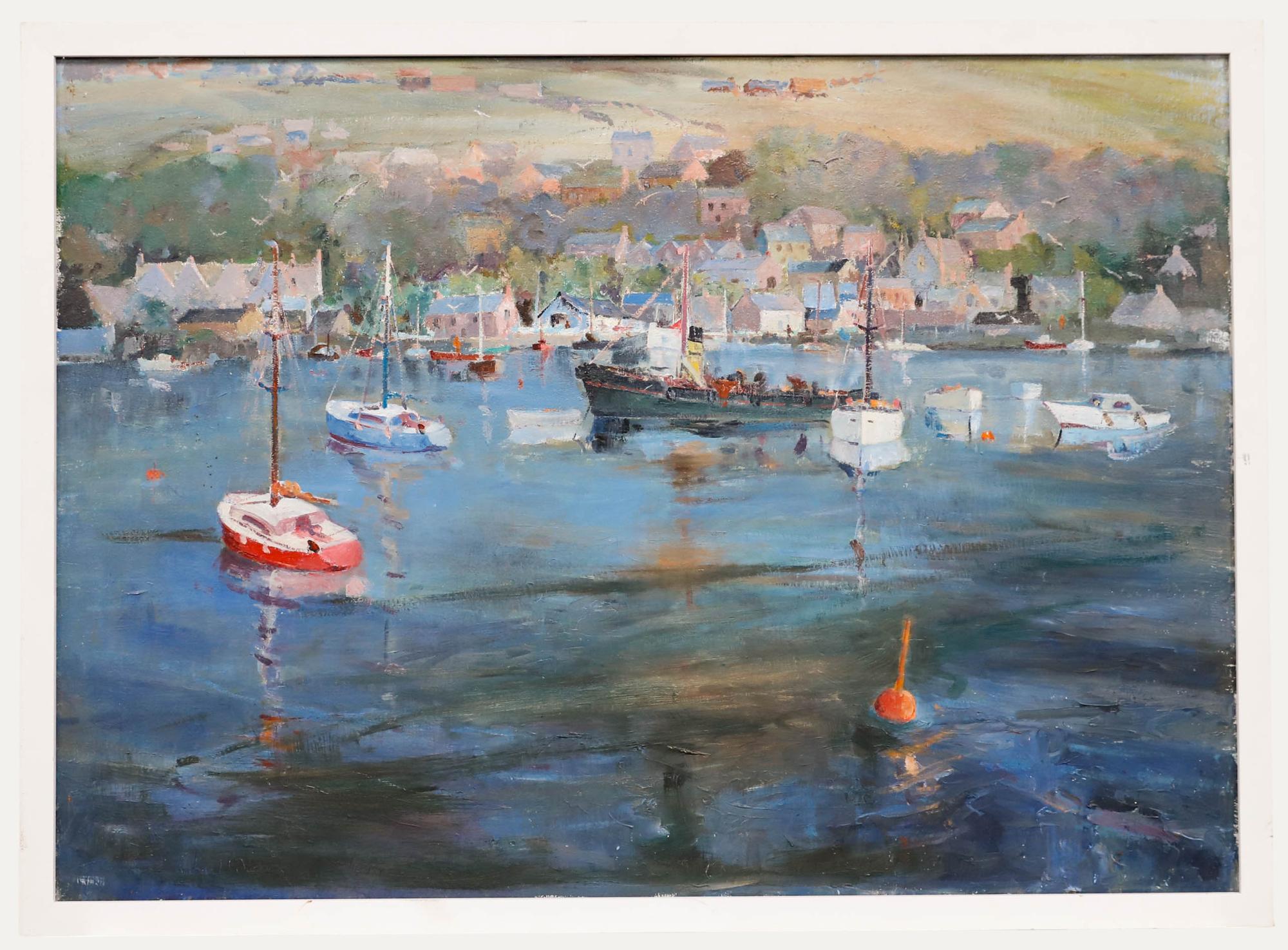 Richard Oliver Bonney (1902-1984) - 20. Jahrhundert Öl, The Waterfront