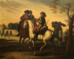 Riders, Oil On Canvas 17th Century