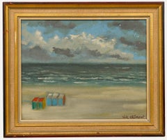 Rik Clément (1920-2008) - 1974 Oil, Cabins by the Beach