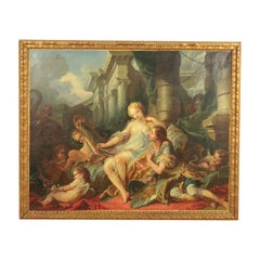 Rinaldo And Armida Oil On Canvas Late '800 Early '900, Copy From François Bouche