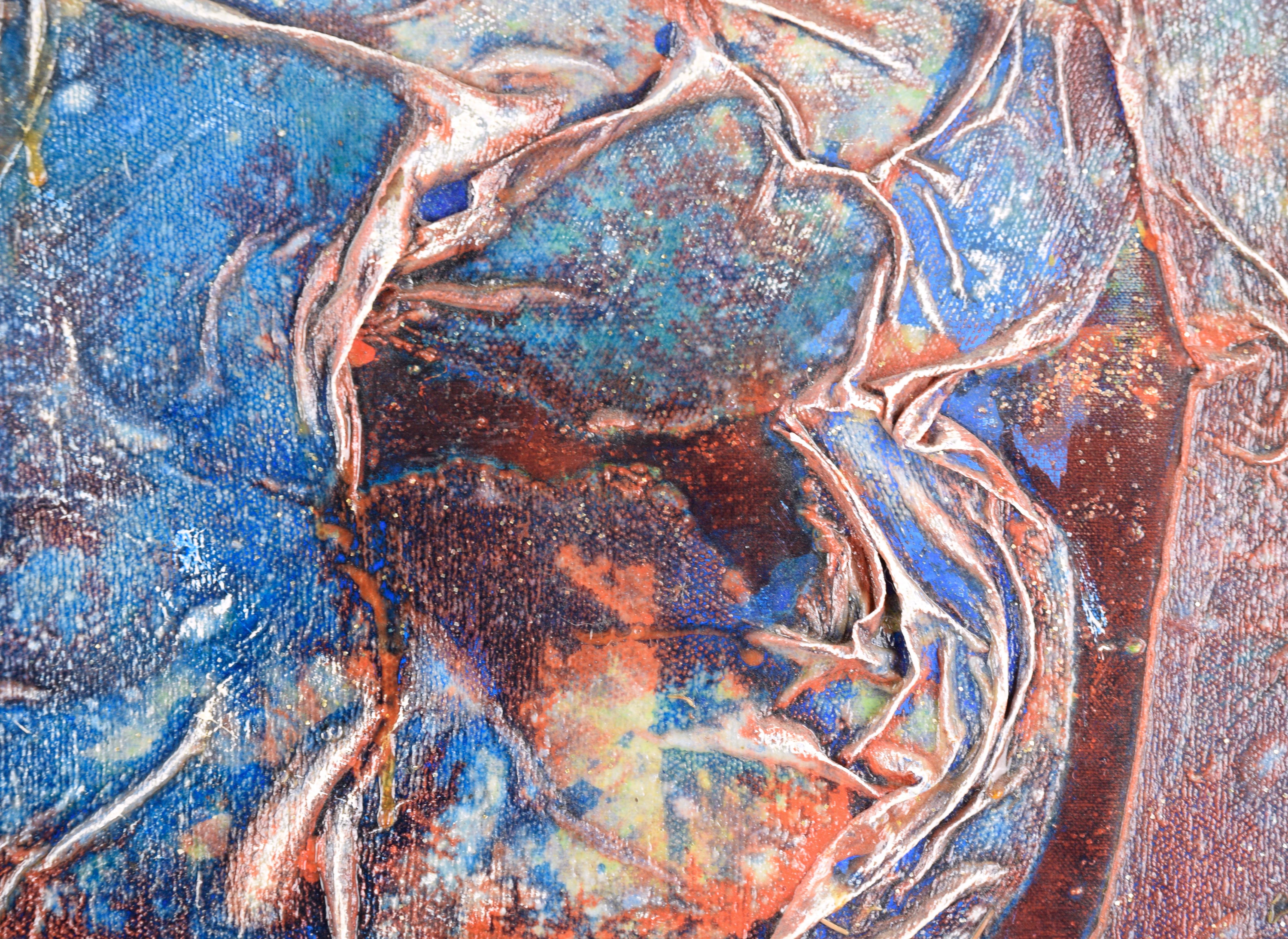Ripples in Space - Composition abstraite peinture à l'huile originale en vente 1