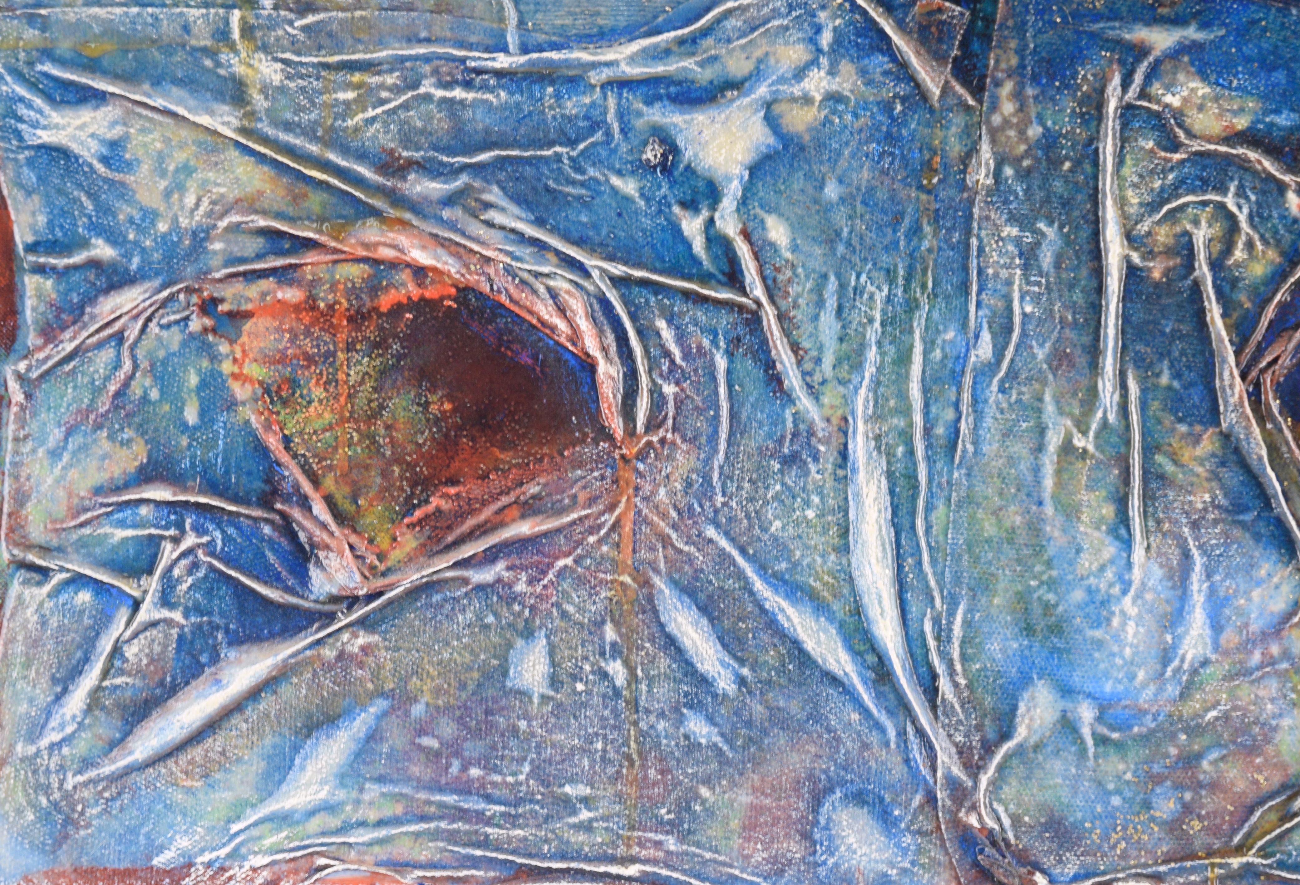 Ripples in Space - Composition abstraite peinture à l'huile originale en vente 5
