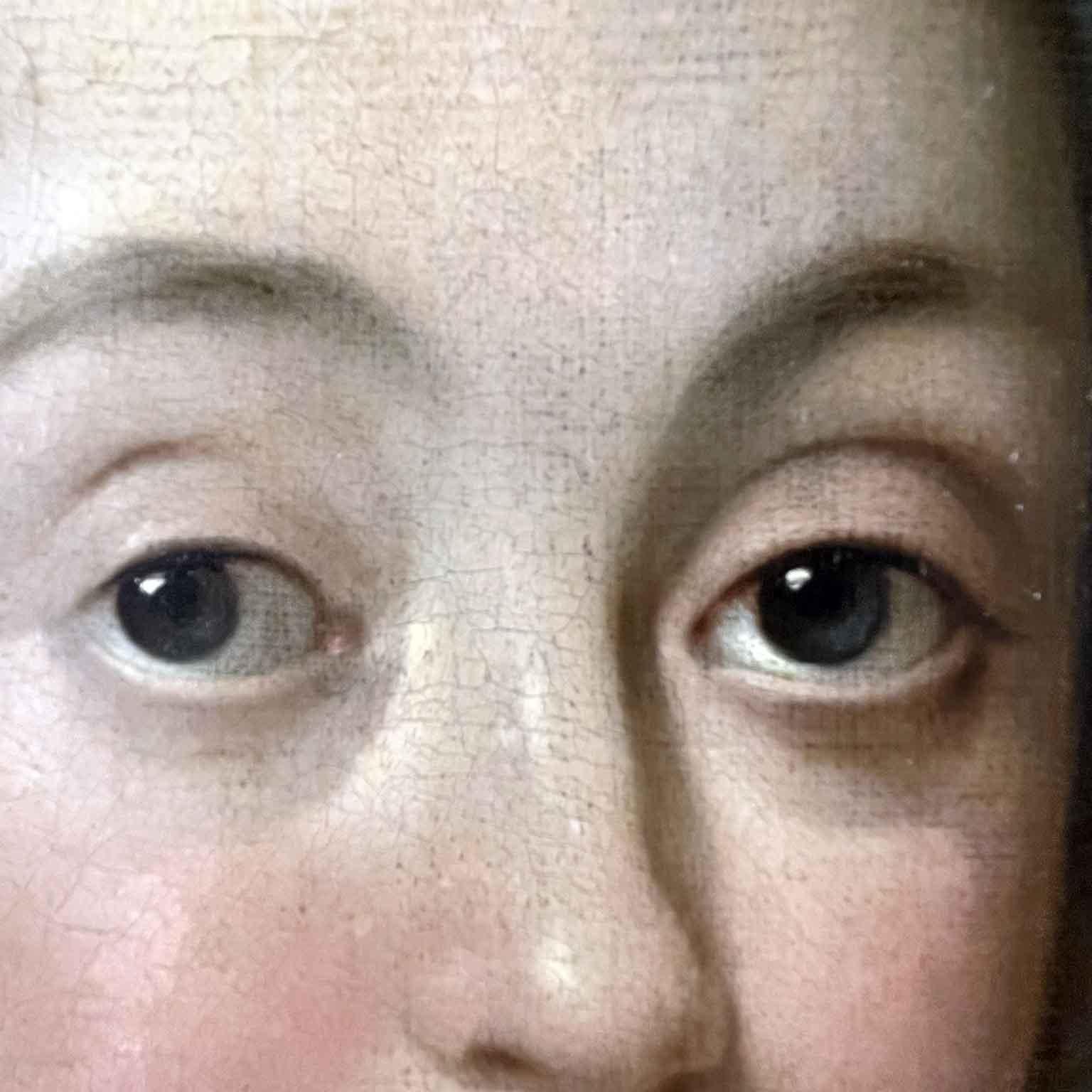 Ritratto di Donna Scuola Inglese Metà 1600 Ritratto della Vedova Jane Bromley in vendita 4