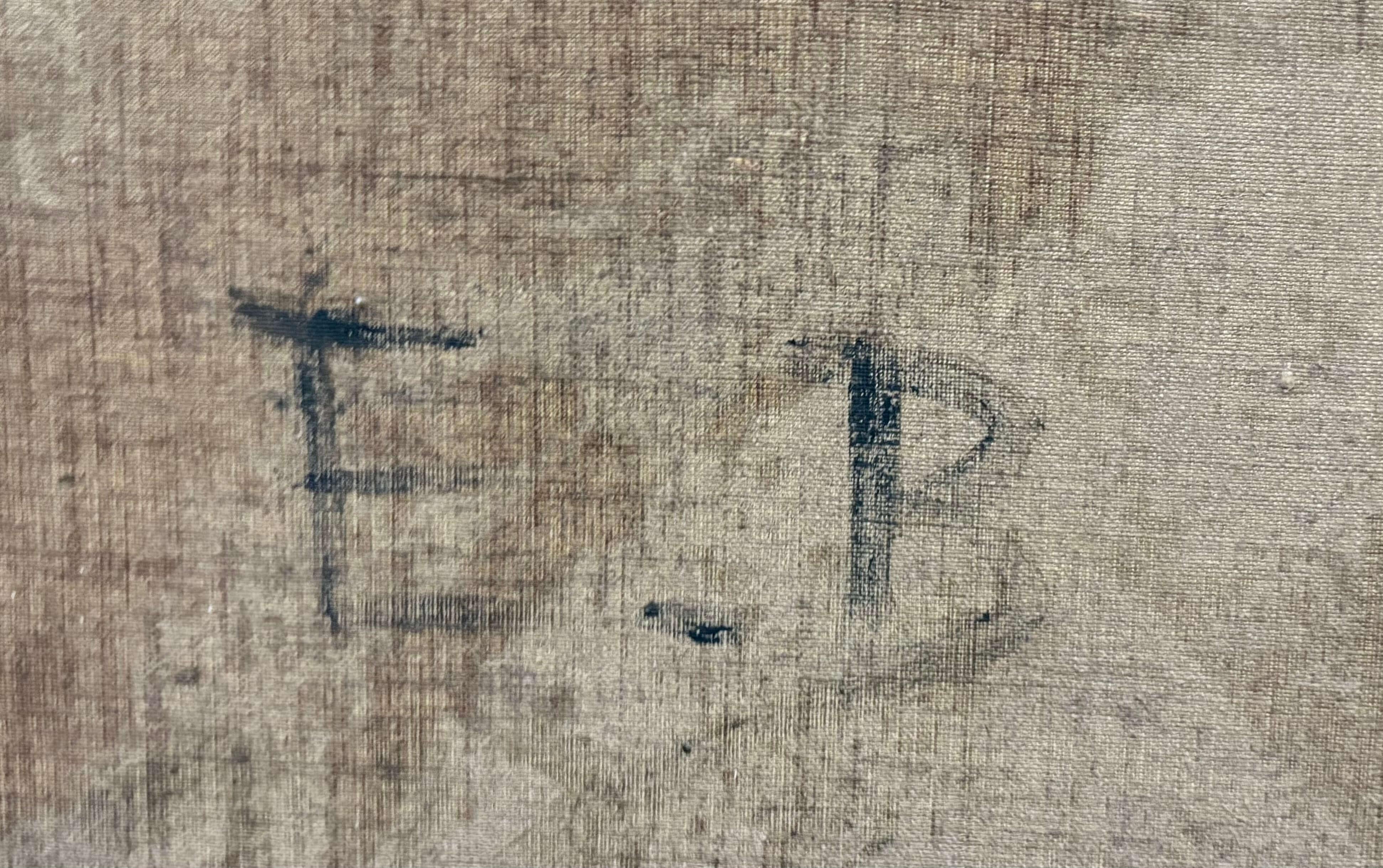 Ritratto di Elegante Art Deco Scuola Francese Monogrammato EB e datato 1931 im Angebot 5
