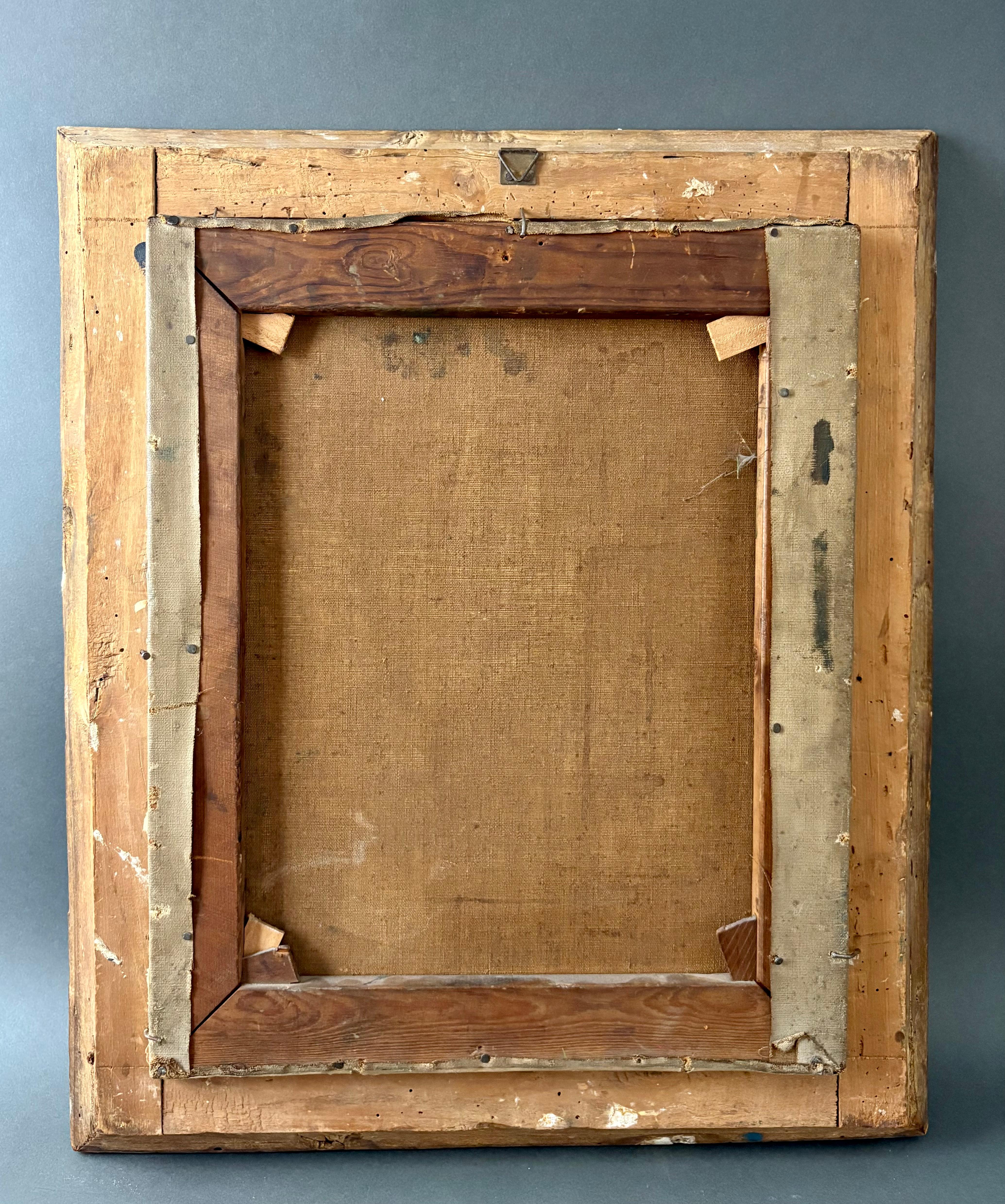 Portrait of Elegant Woman in Green Kimono, 19th century French School in Frame For Sale 8