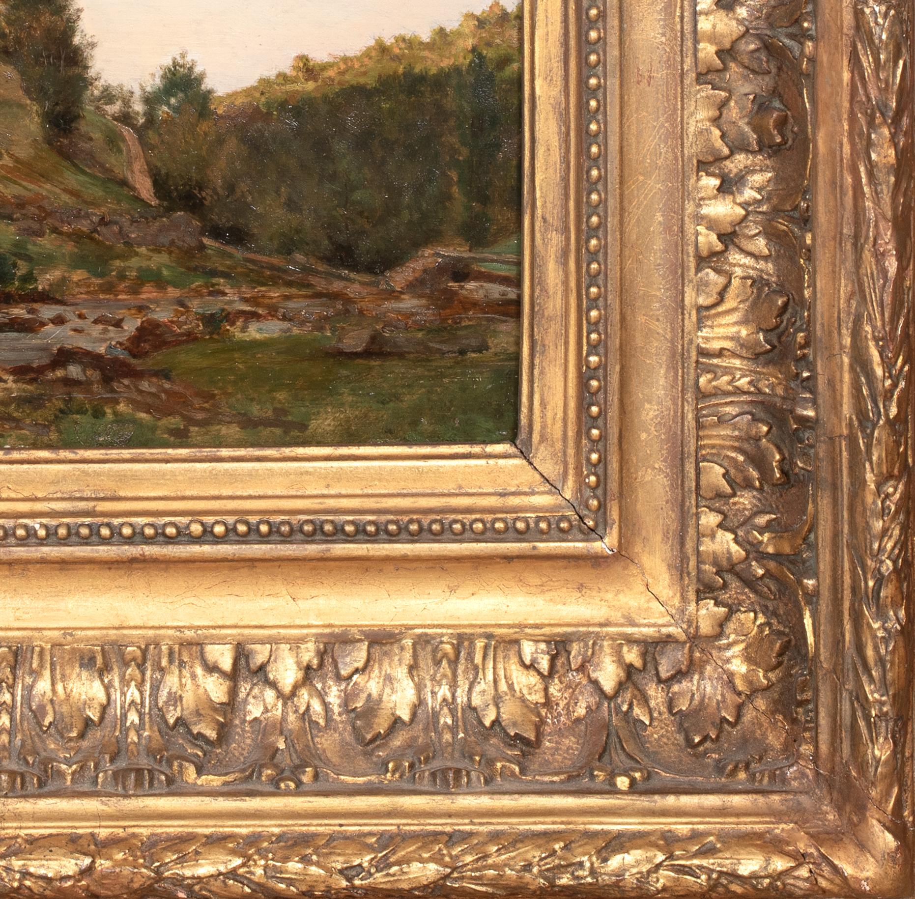 Paisaje fluvial, siglo XIX

Charles-François Daubigny (1817-1878)

Paisaje francés de Barbizon del siglo XIX, óleo sobre lienzo de Charles-Francois Daubigny. Excelente calidad y estado vista hacia 1860 de un río que fluye a través de un paisaje