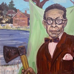 Robert Hayden: Winter Axe, dipinto a olio su pannello di Daniel Duford, 2020
