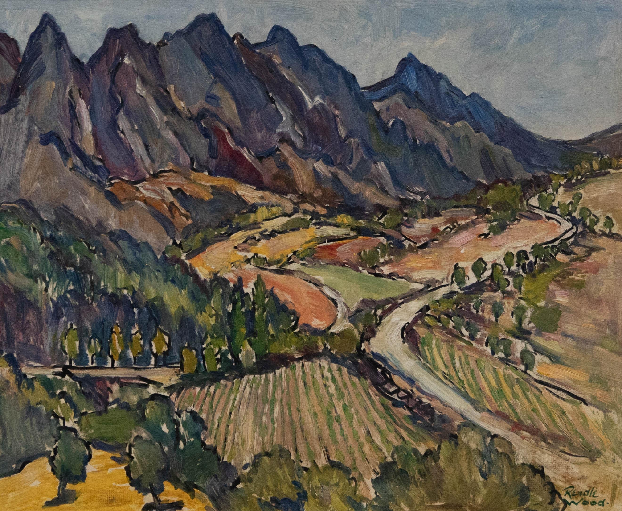 Robert Sydney Rendle Wood (1895-1987) - Mediados del siglo XX Óleo, Colinas alpinas - Painting de Unknown