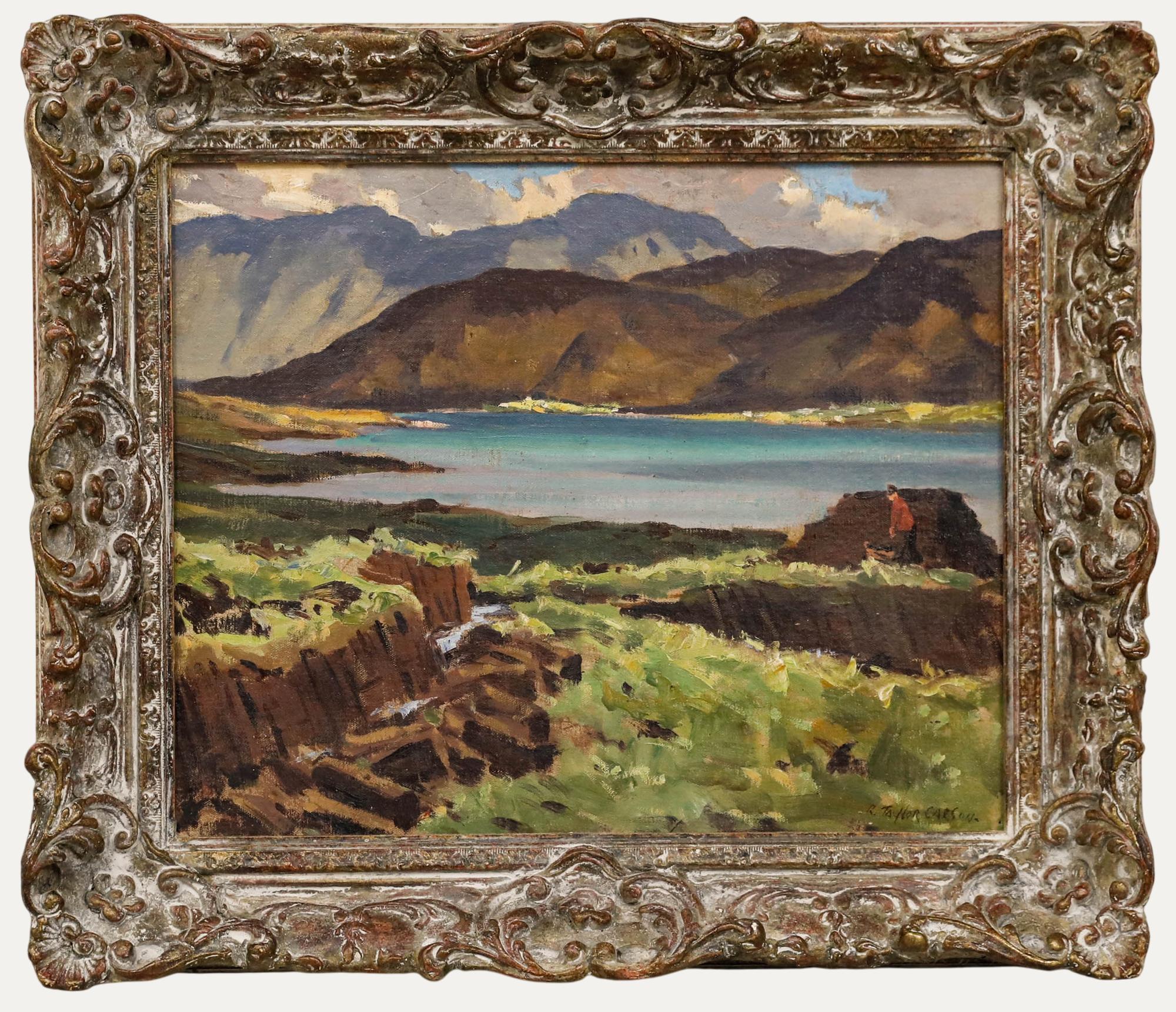 Unknown Landscape Painting – Robert Taylor Carson (1919-2008) - Gerahmtes Öl, Mulroy Bay, Grafschaft Donegal