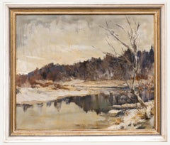 Robert Trätzl (1913-1986) - Mid 20th Century Oil, The Frozen Lake