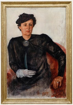 Robert Van Cauwenberghe (1905-1985) - Framed Oil, Lady with the Silver Brooch