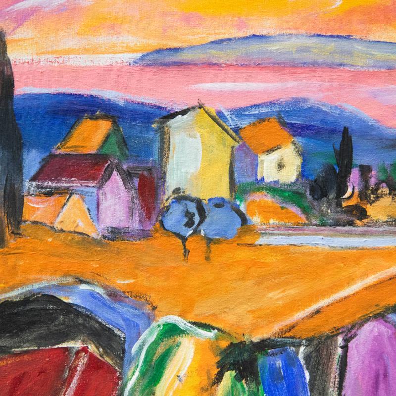 Robert Veronek - Framed Contemporary Oil, Provincial Sunset For Sale 1