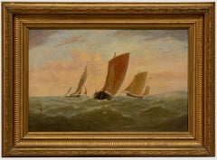 Robert Witherspoon (1842-1917 - Early 20th Century Oil, Ships on Rough Seas