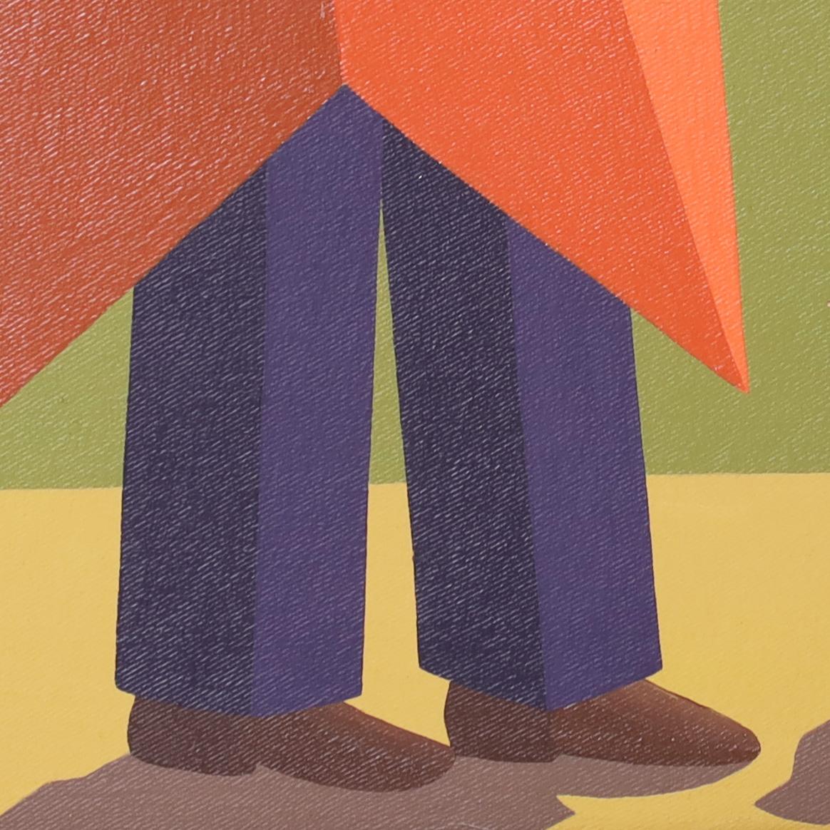 Roberto Benites Pareja de cuadros modernistas figurativos - Figurative Painting Gris de Unknown