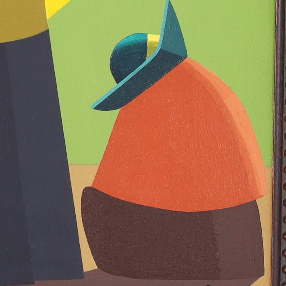 Roberto Benites Pareja de cuadros modernistas figurativos en venta 3