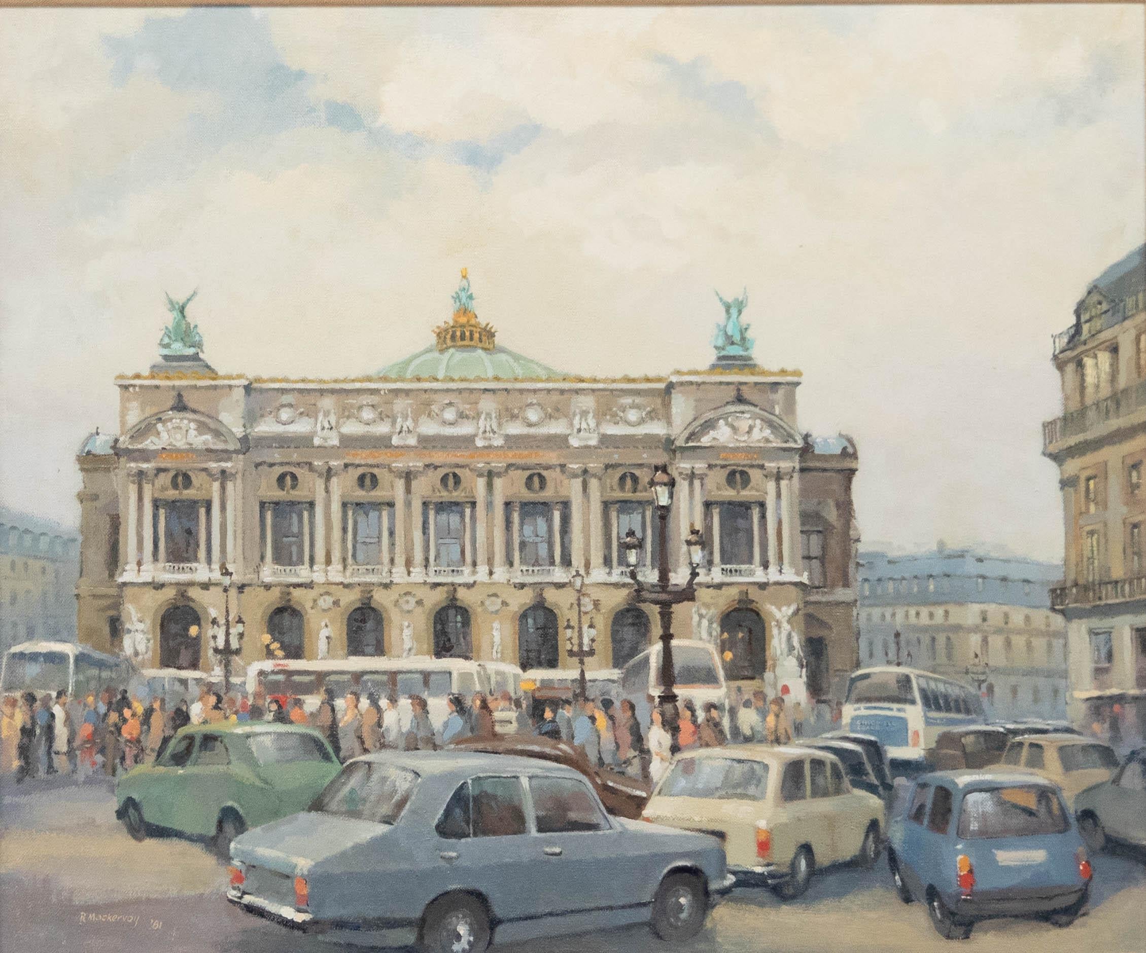 Robin Mackervoy – gerahmtes Ölgemälde des 20. Jahrhunderts, Pariser Nationalen Opernhauses – Painting von Unknown