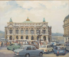 Robin Mackervoy - Framed 20th Century Oil, Paris National Opera House