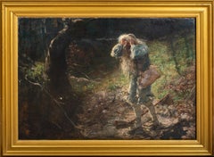 Robinson Crusoé, 19e siècle  par James Elder Christie (écossais 1847-1914)