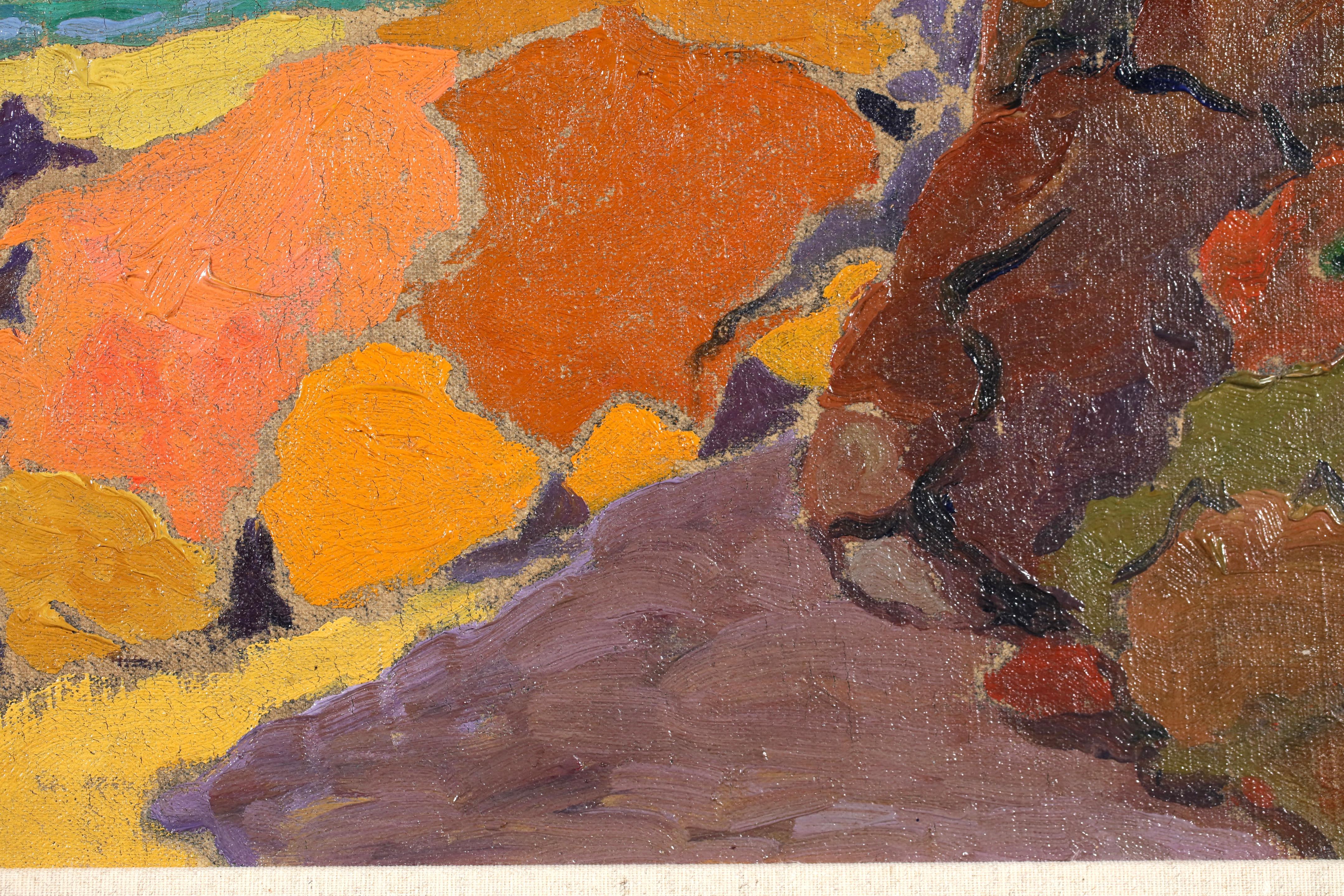 Rochers sur la cote - Nabis School (1890-1896) Seascape Oil For Sale 4