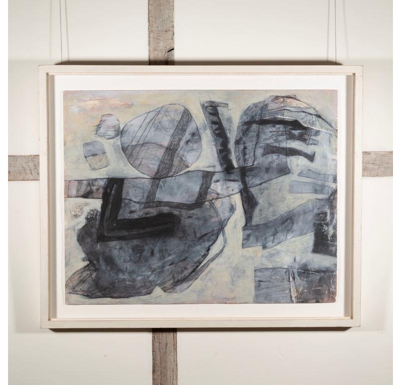 Rocks, Boulders and Path, Oil on Paper Painting by Philip Jones, 1993 1